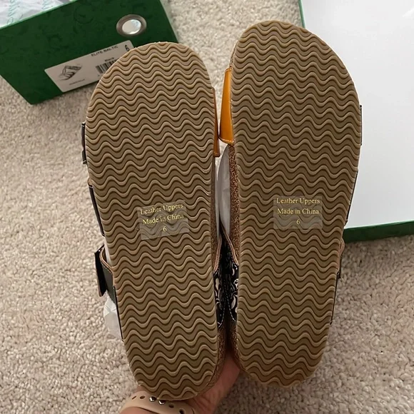 Elite By Corkys Leather Baltic Slide Sandal Black size 6 - Picture 5 of 6